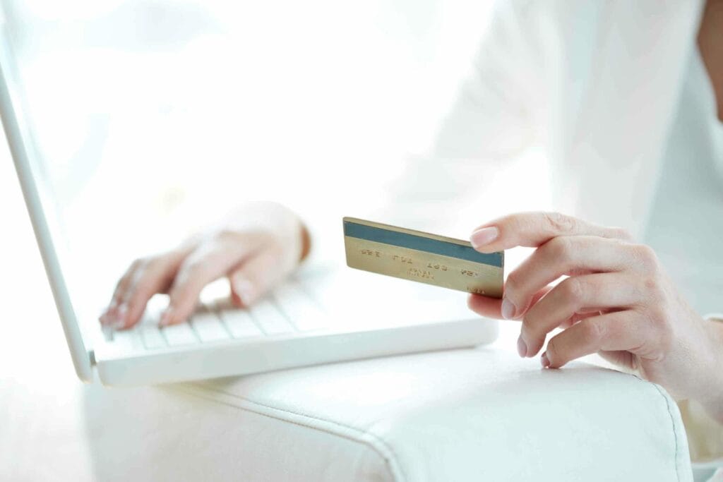 Closeup on plastic card